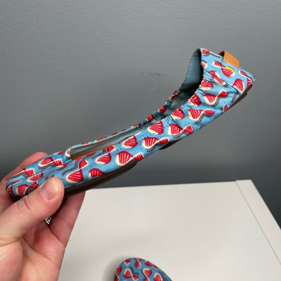 THANDO'S Blue/Red Akonmi Foldable Ballet Flats sz 7 - Picture 6 of 6